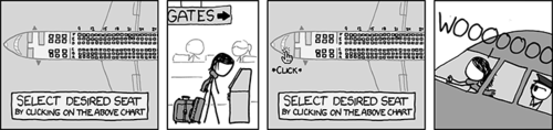 Another very humorous hypothetical situation has been proposed by the Author. He suggests that one could click on the pilot&#8217;s seat during the airline ticketing process, thus becoming the pilot and actually flying the plane. He further suggests that this would be an enjoyable experience for the would-be pilot.